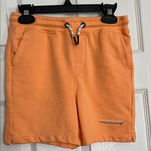 Vineyard Vines Boys 7 Bright Beachy Orange Terry Cloth Shorts